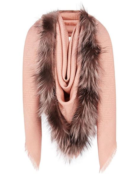 fendi scarf for women|Fendi shawl with fur.